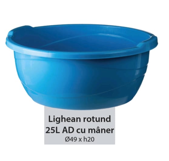Lighean plastic cu manere 25L